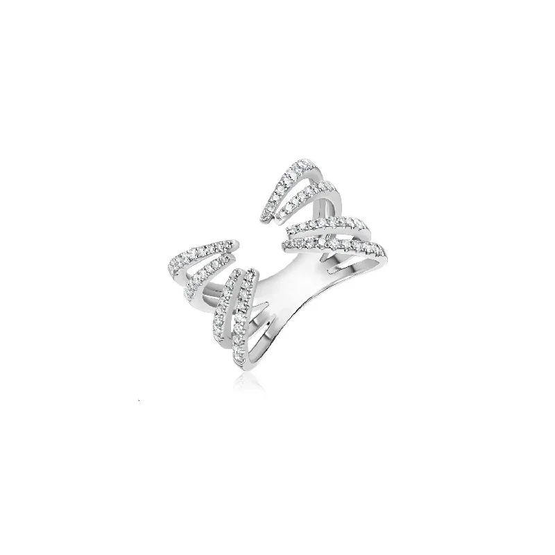 Ethereal Open Rows Diamond Ring