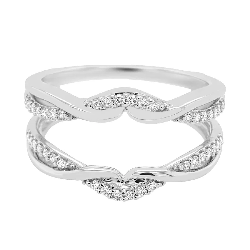 Diamond Ring Guard with Arabesque Design