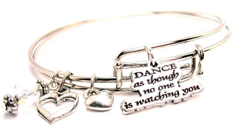 Bangle Of The Day Dance As Though No One Is Watching You Expandable Bangle Bracelet Set