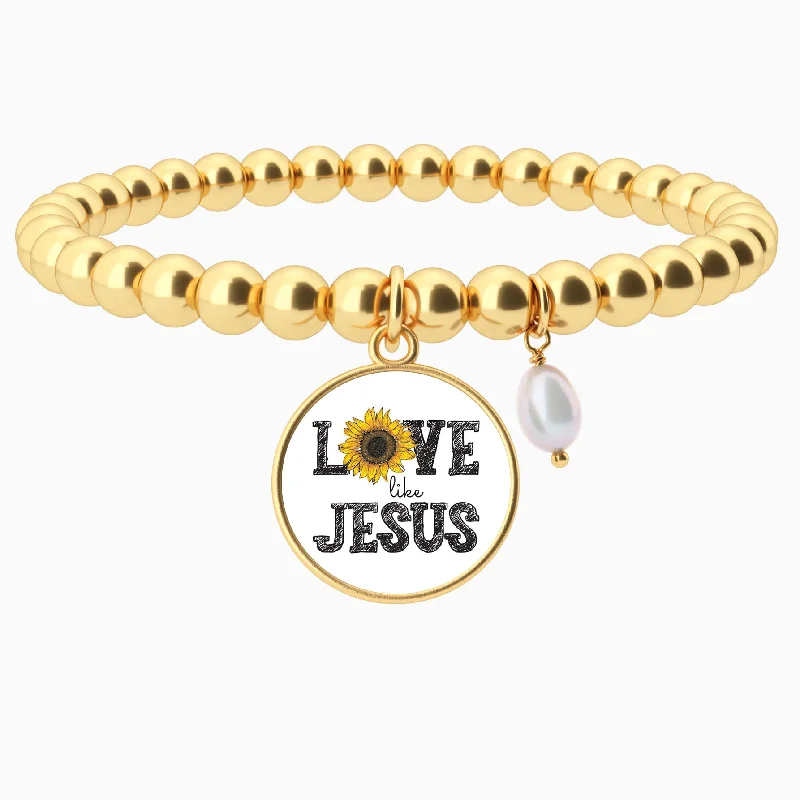 Love Like Jesus - Sunflower - Beaded Bracelet