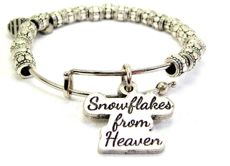 Snowflakes From Heaven Metal Beaded Bracelet