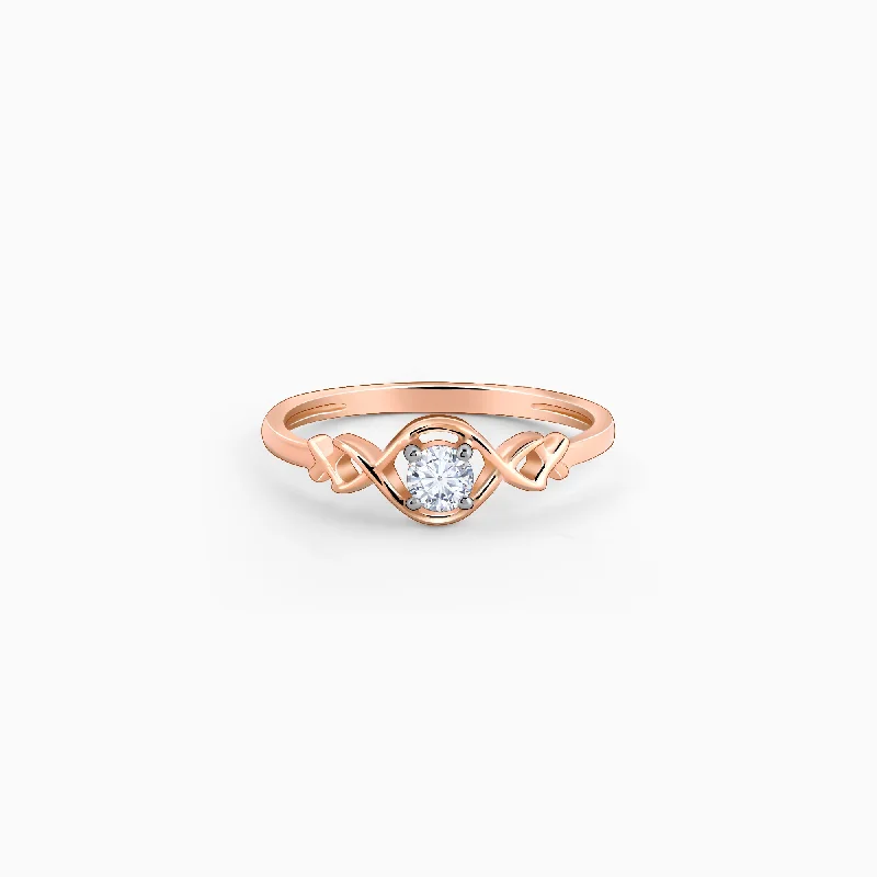 Rose Gold Jubilant Solitaire Diamond Ring