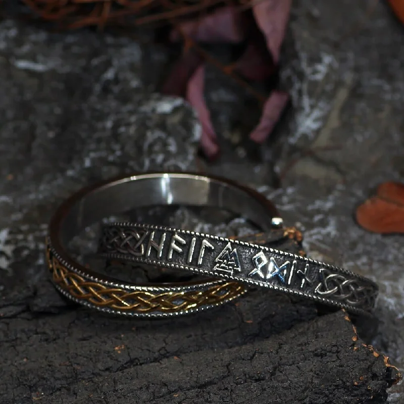 Bracelet Valknut porteur de runes