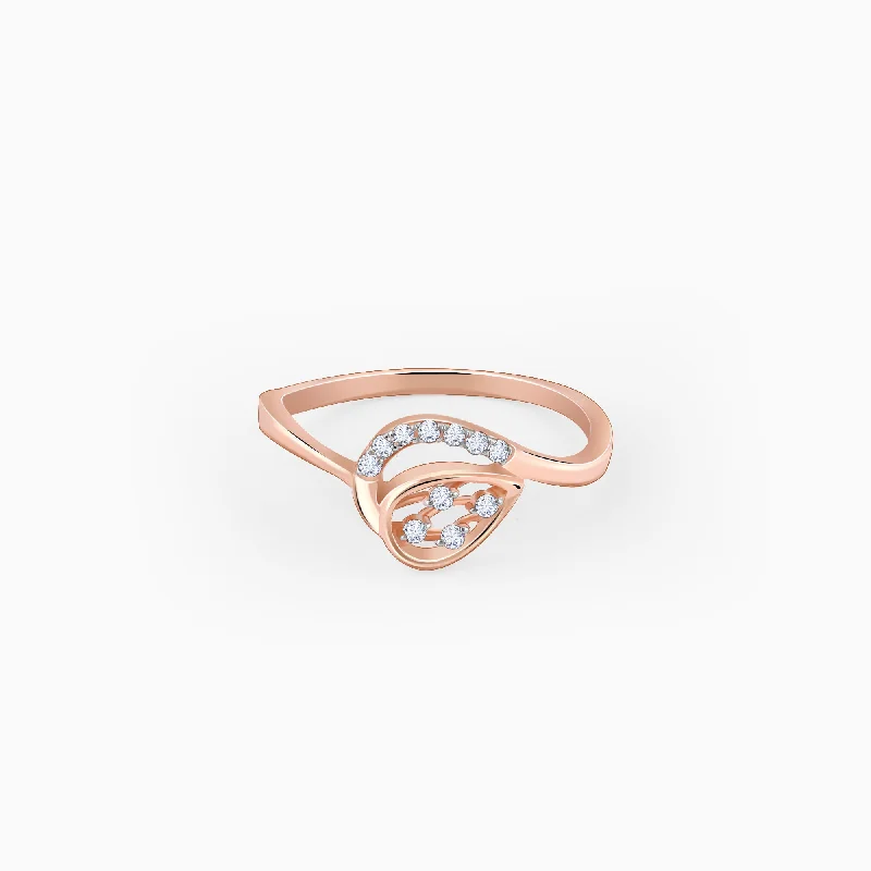 Rose Gold Soft Ember Diamond Ring