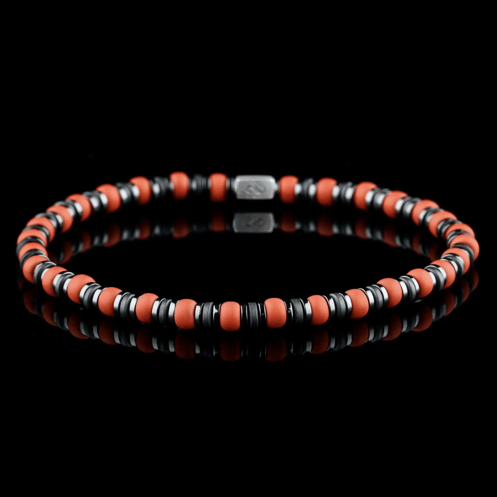 Hematite - Orange Bracelet XV (4mm)