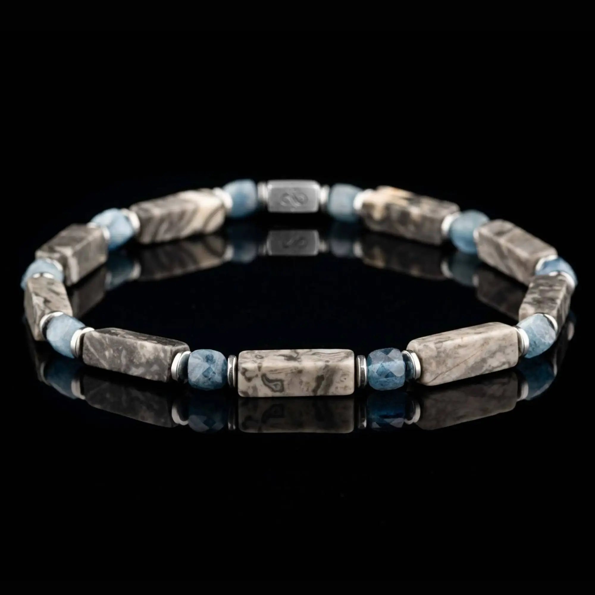 Picasso Jasper - Aquamarine Bracelet IV (4mm)