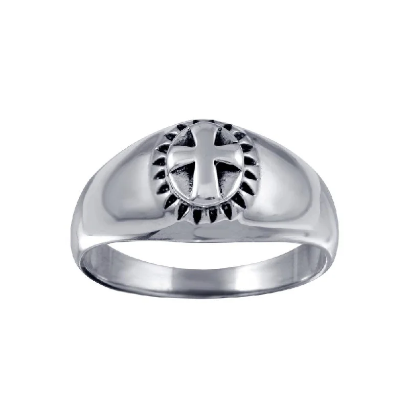 925 Sterling Silver Cross Ring - CR00820