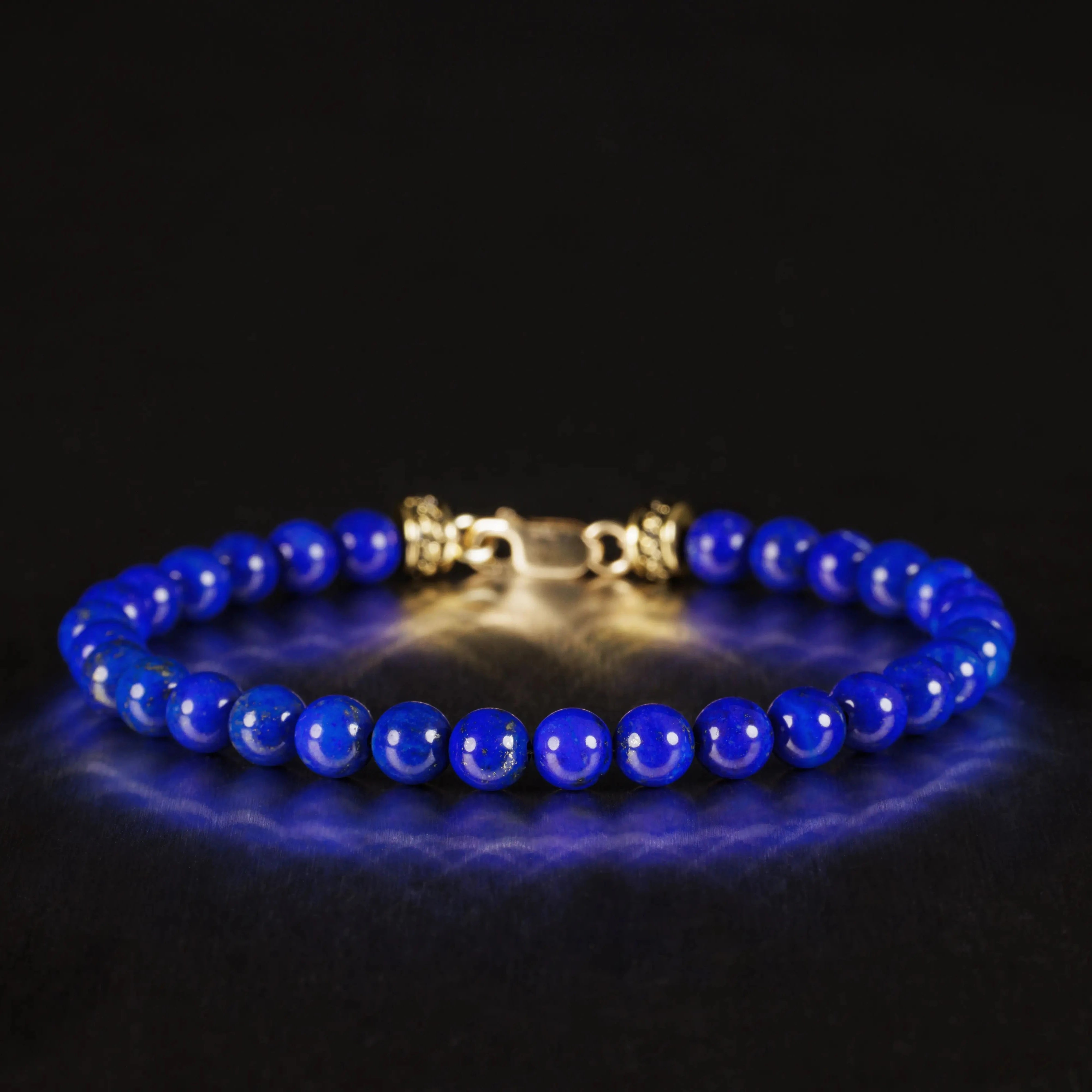 Lapis Lazuli Gold Bracelet I (6mm)