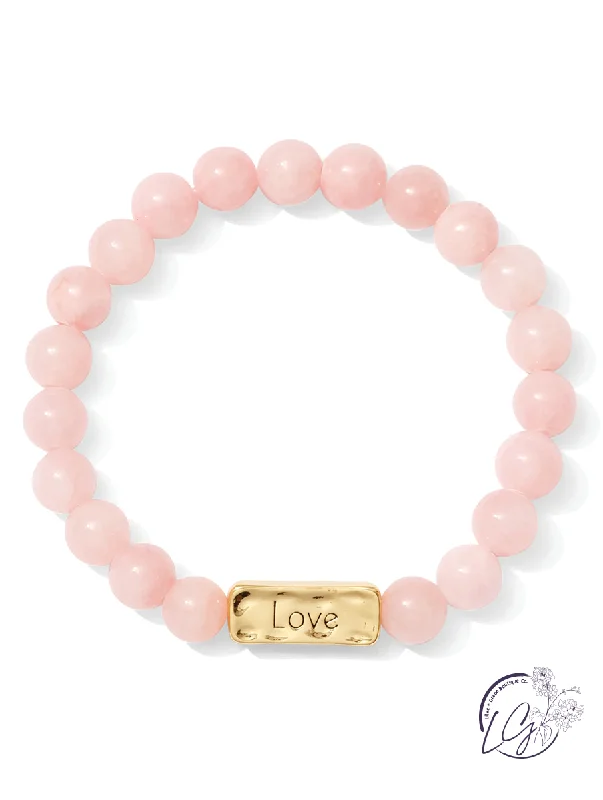 Love Pink Stone Bracelet