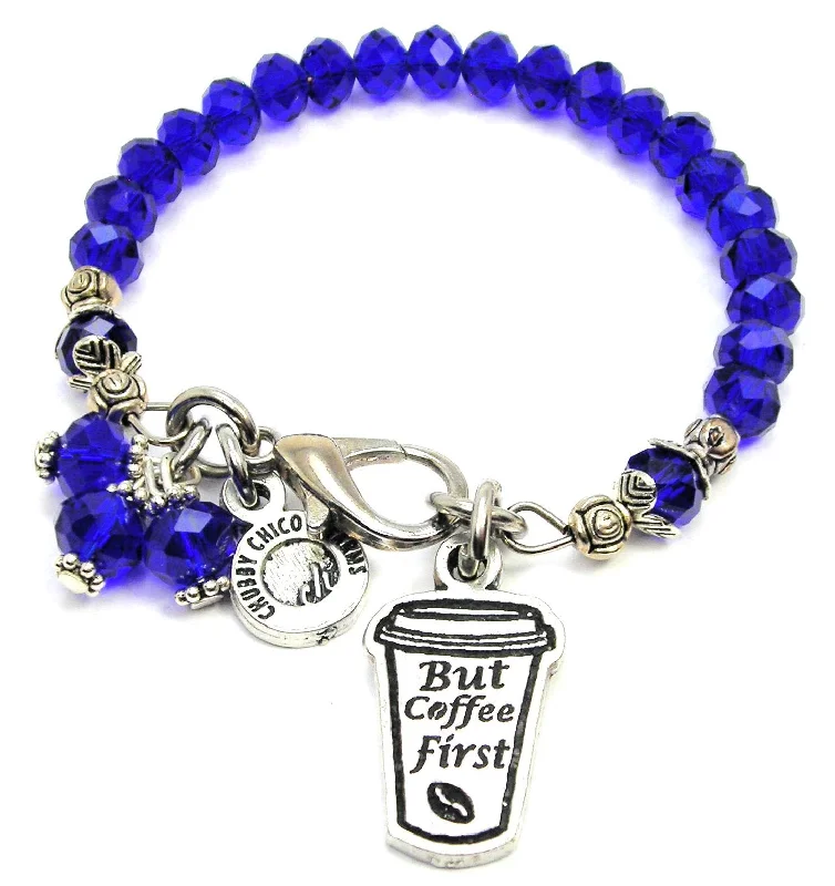 But Coffee First Splash Of Color Crystal Bracelet