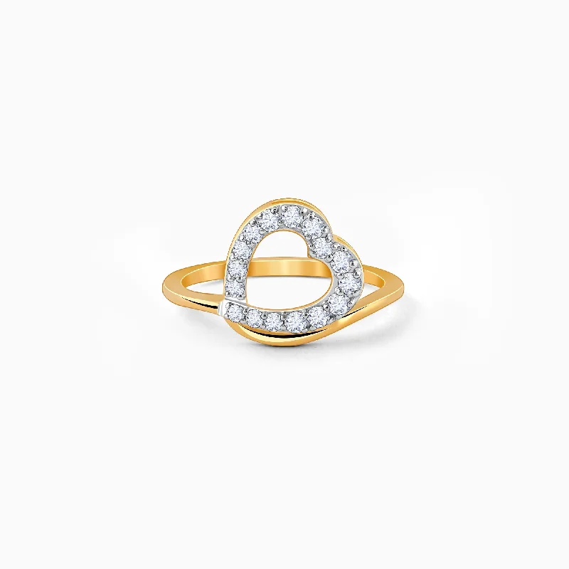 Gold Love Pop Diamond Ring