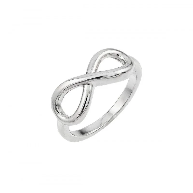 Silver 925 Rhodium Plated Infinity Ring - BGR00820