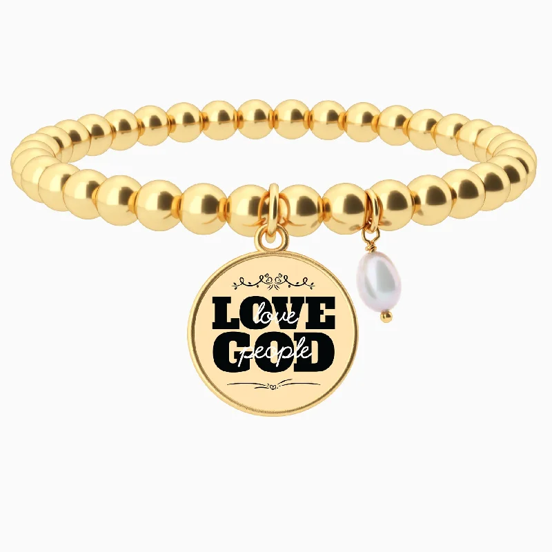 Love God Love People - Beaded Bracelet