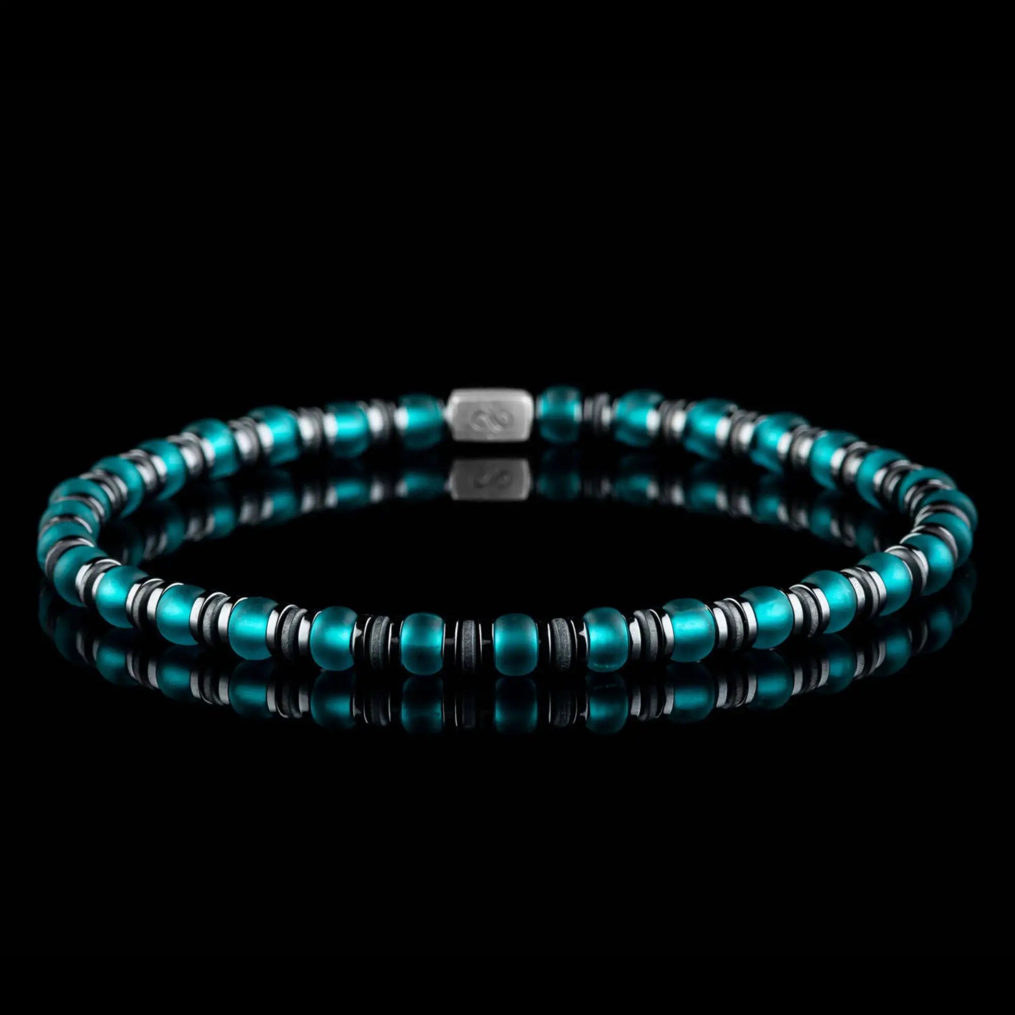 Hematite - Teal Bracelet XI (4mm)