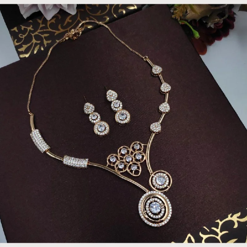 Aamrapali Gold Plated Austrian Stone Necklace Set