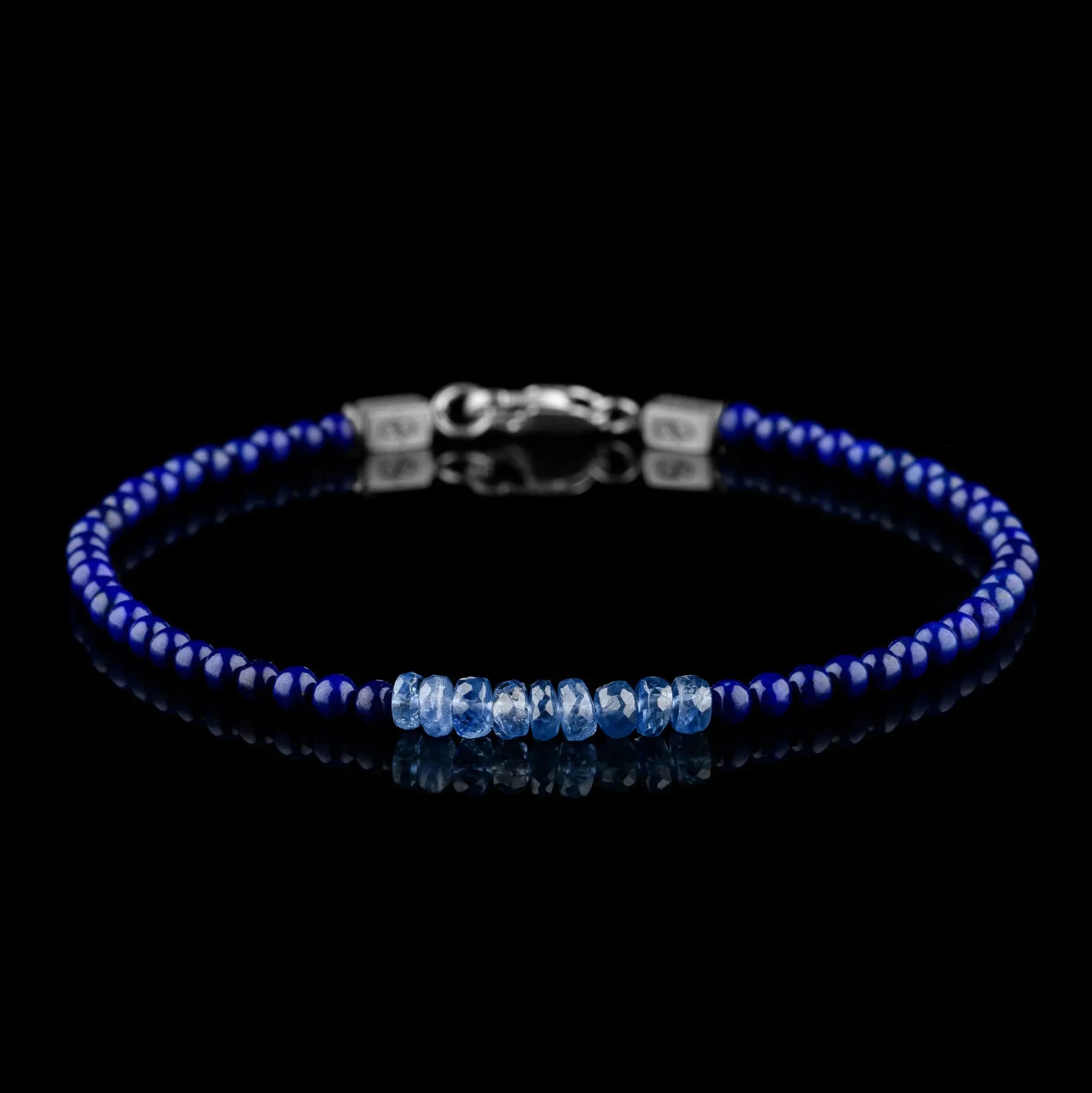 Lapis Lazuli - Blue Sapphire Bracelet II (3-4mm)