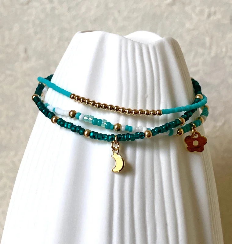 Blue Lagoon Bracelet Trio