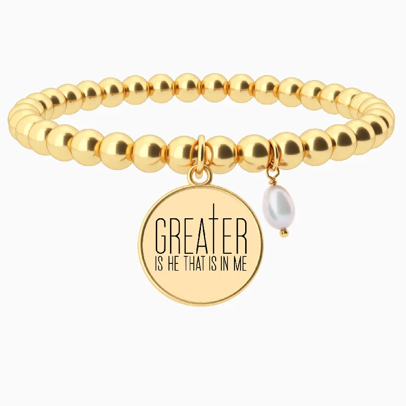 Greater Is He That Is In Me - Beaded Bracelet