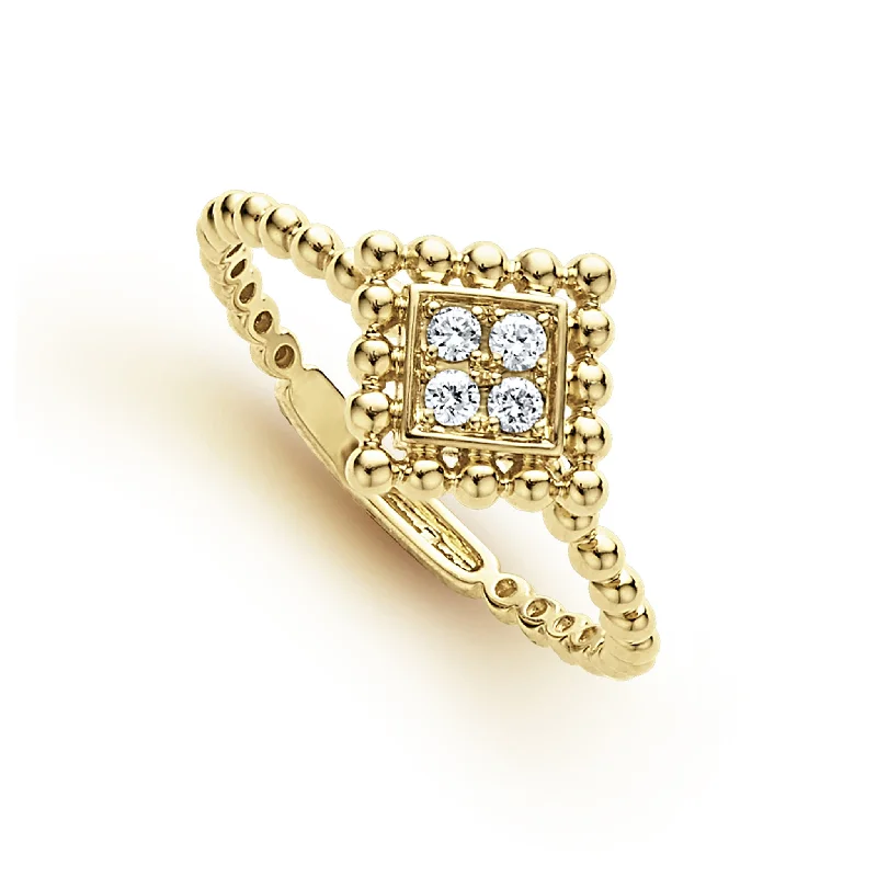 Covet Small 18K Gold Diamond Ring